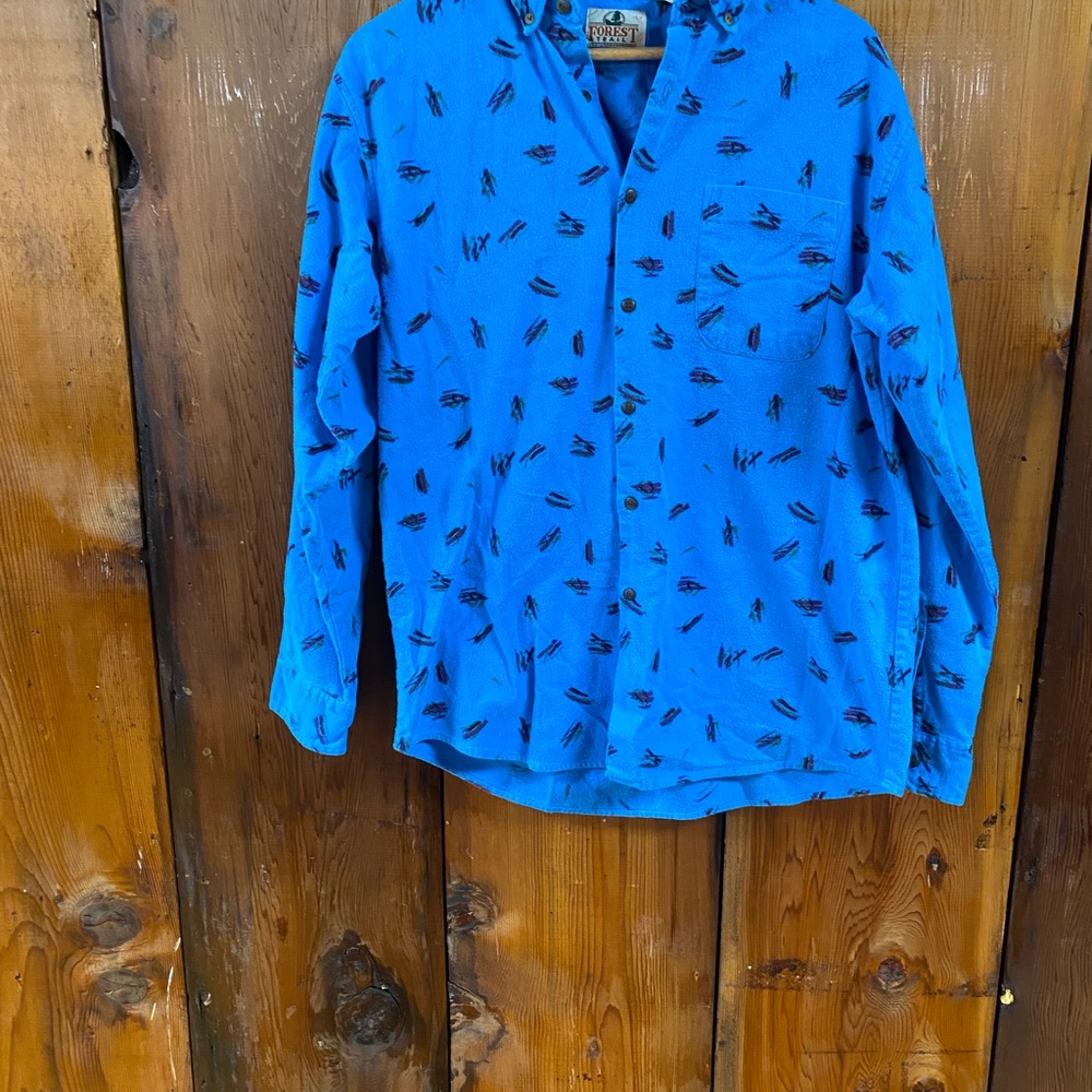 VINTAGE Blue Patterned Shirt